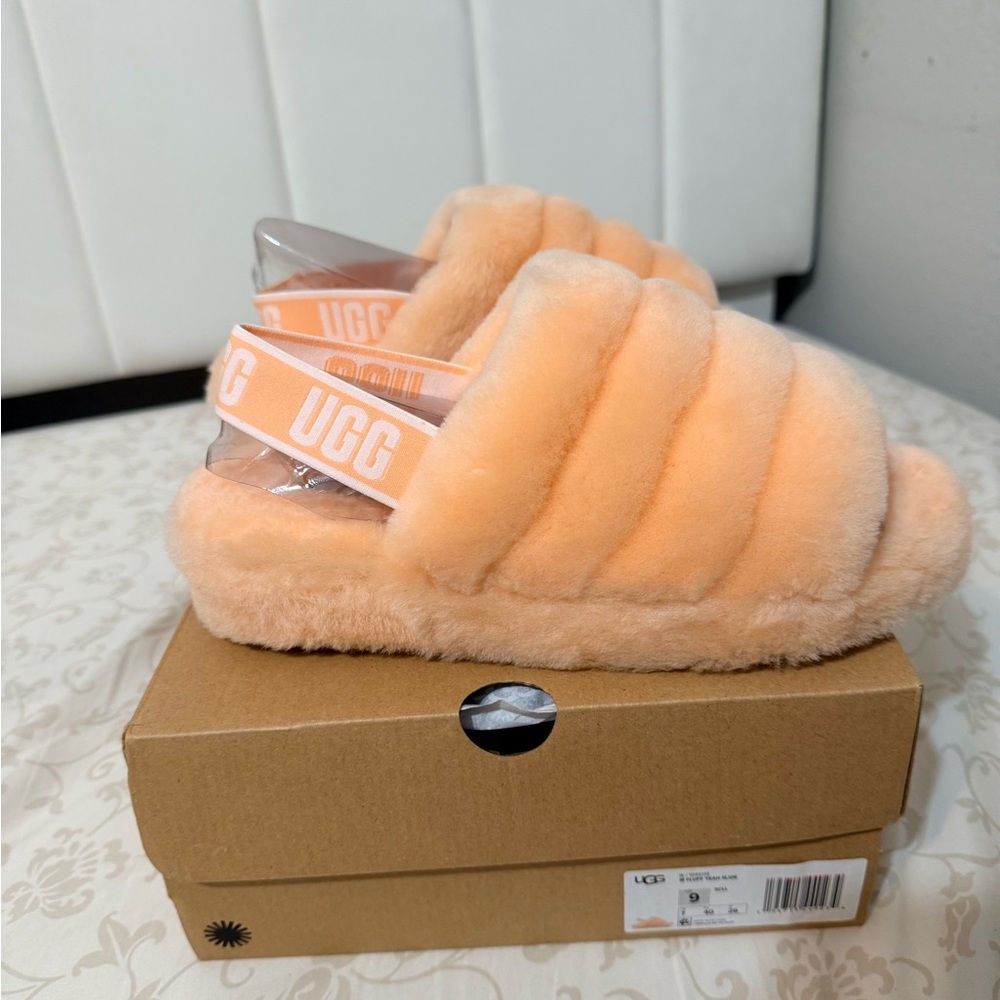 UGG Fluffy Peach Slippers